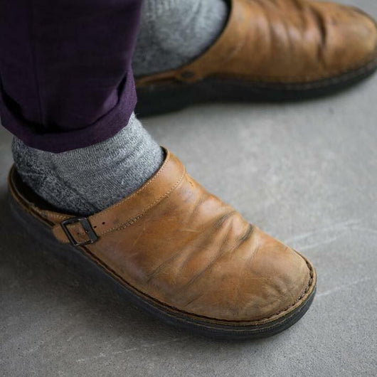 Shoehub Slippers | Leather Orthopedic Comfort Slippers-4